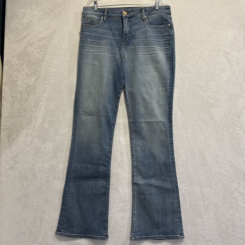 KUT From The Kloth Natalie Bootcut High Rise Jeans Women's 14 Medium Blue Wash